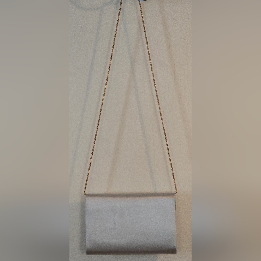 Maison Pourchet | Paris Convertible Vintage Evening Silk Clutch | Silver | - Picture 11 of 16